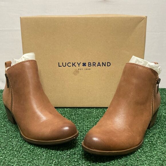 Lucky Brand Basel Tan Ankle Booties women’s size 7 (OKPM-07-042) - Picture 1 of 12